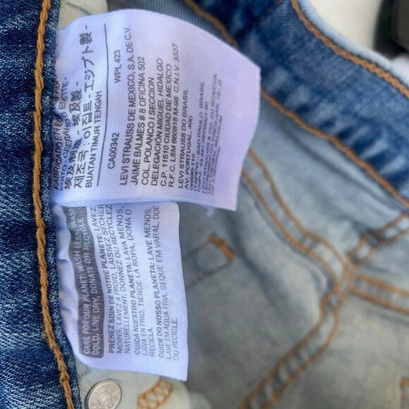 Levi 511 Jeans Men 33X32 Blue Light Wash Everyday Country Western Basic Casual - Picture 4 of 8